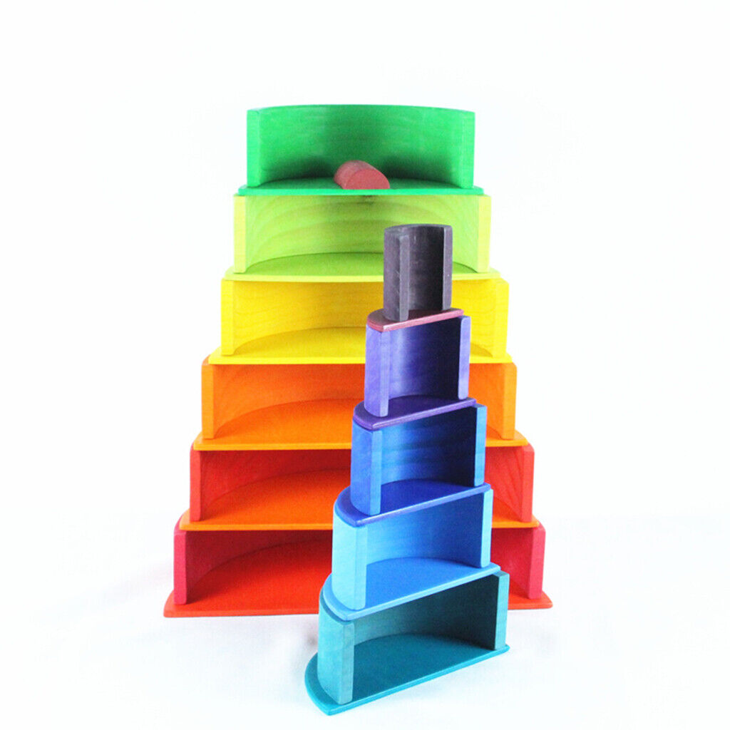 11-piece Rainbow Puzzle   of , Pegging And Stacking