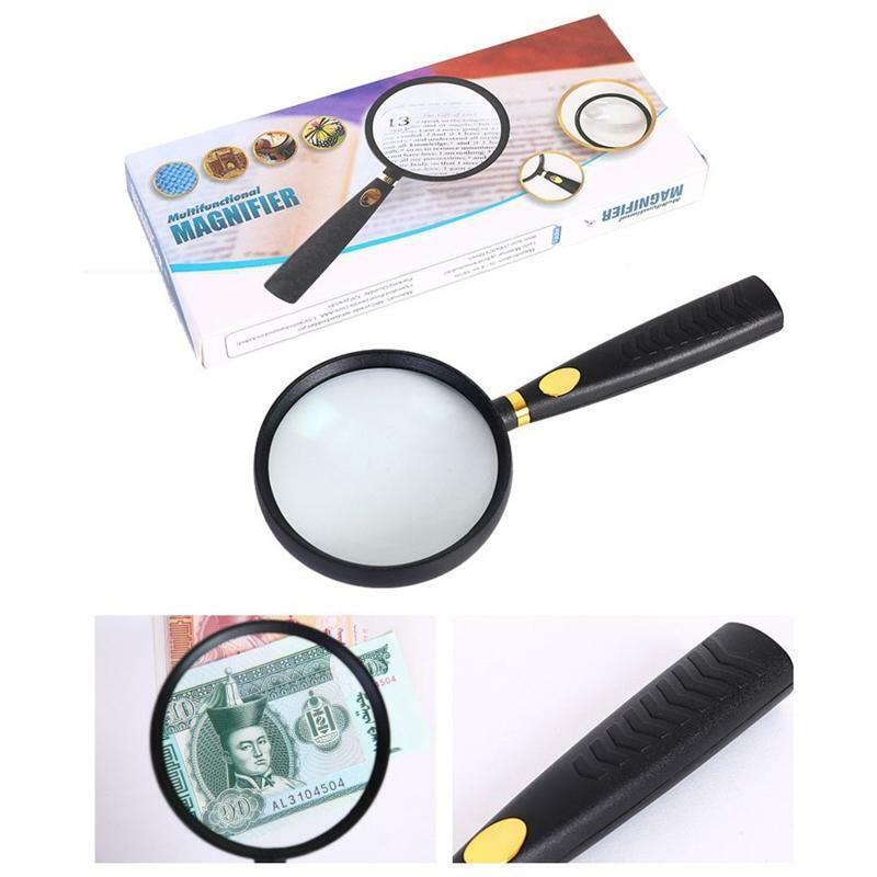 Magnifying Glass 5X Handheld Reading Magnifier for Seniors & Kids Birthday Gift