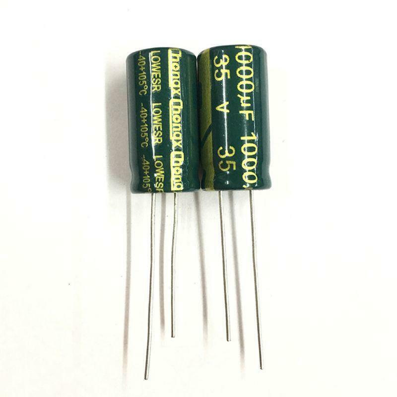 100pcs/set 35V 1000UF Electrolytic Capacitor High Frequency Low Resistance