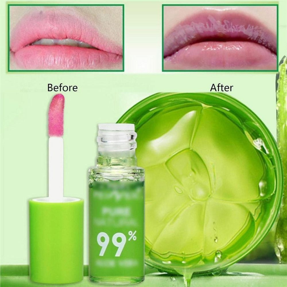 Waterproof Aloe Lip Gloss Transparent Lip Tint Color Changing Liquid Lipstick