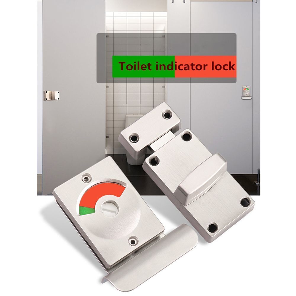 Lock Door Lock Toilet Convenient Lock Tool Partition Door Lock Stainless Steel