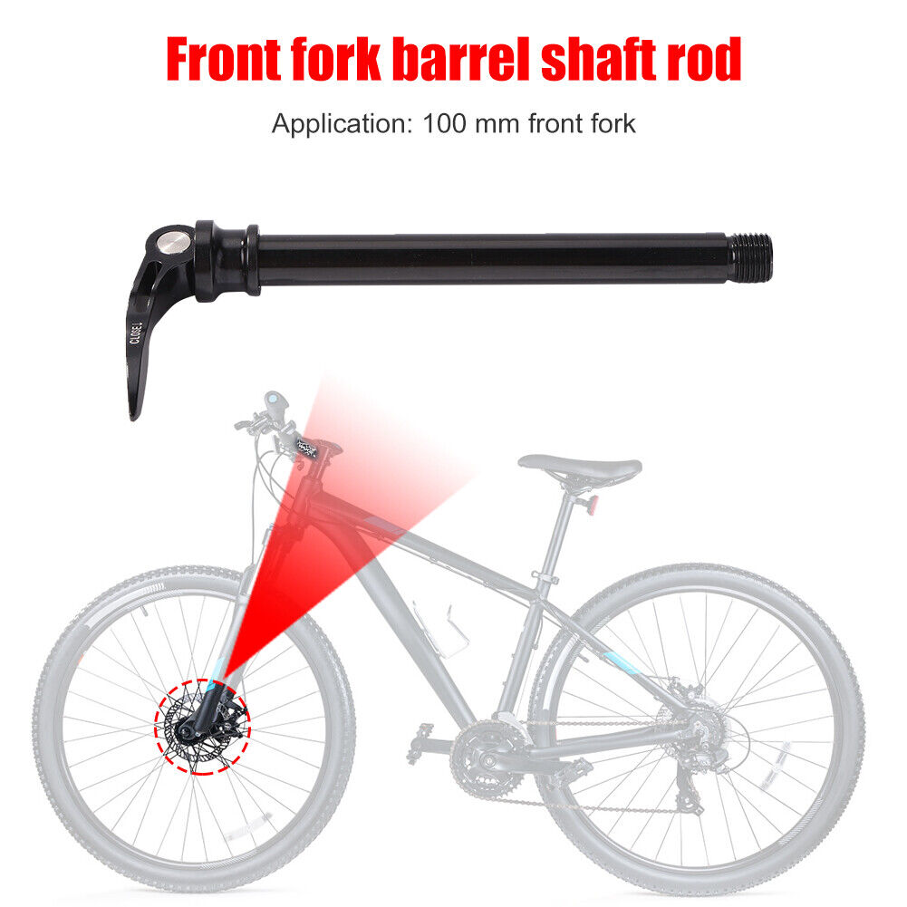 Bicycle Quick Release Thru Axle Skewer 100x15mm MTB Front Fork Shaft Lever