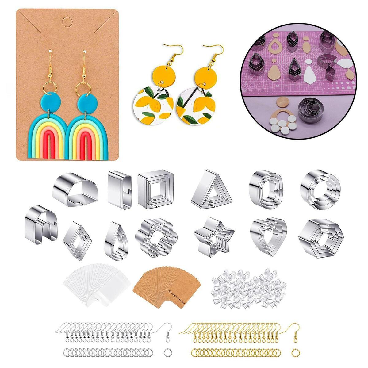 Polymer Clay  DIY Clay Earring  w/ Earring Cards for Biscuit