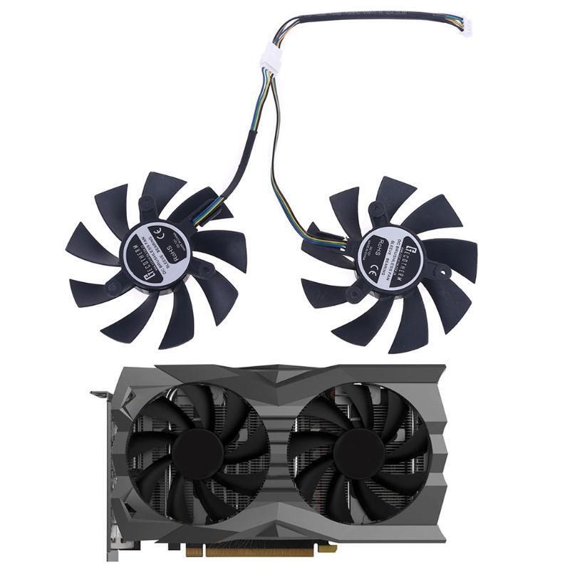 1 Pair 4Pin Cooler Fan for GeForce GTX 1660 RTX 2060 2070 Video Graphics Card