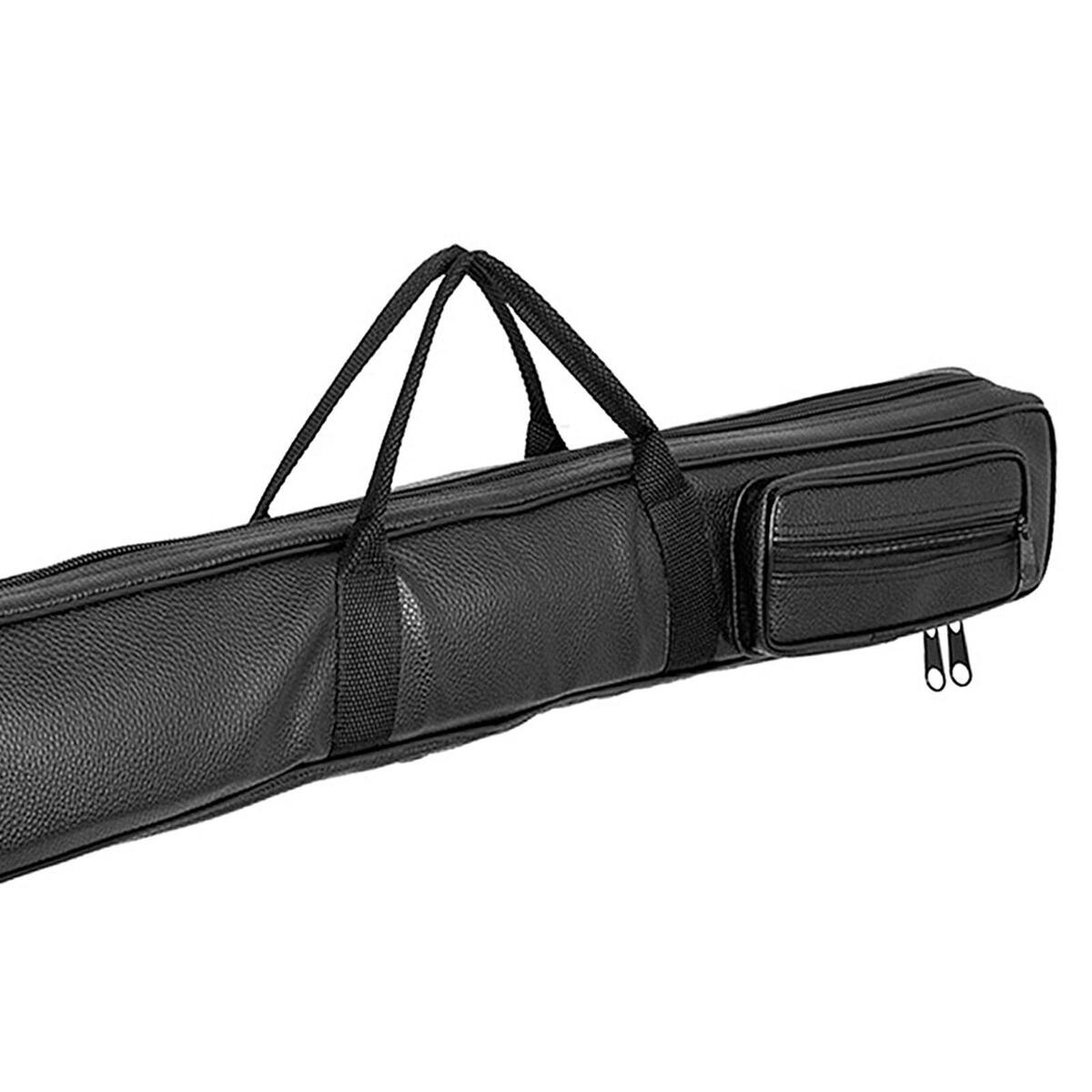 Premium Bamboo Flute Bag with Handle Adjustable Storage Case PU Leather Carrying