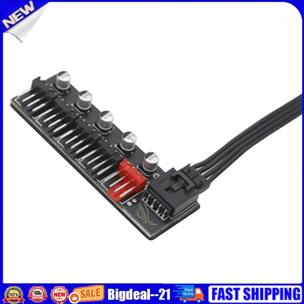 5 Ports PC Cooling Fan Hub Splitter Speed Controller for 4 Pin PWM Fan