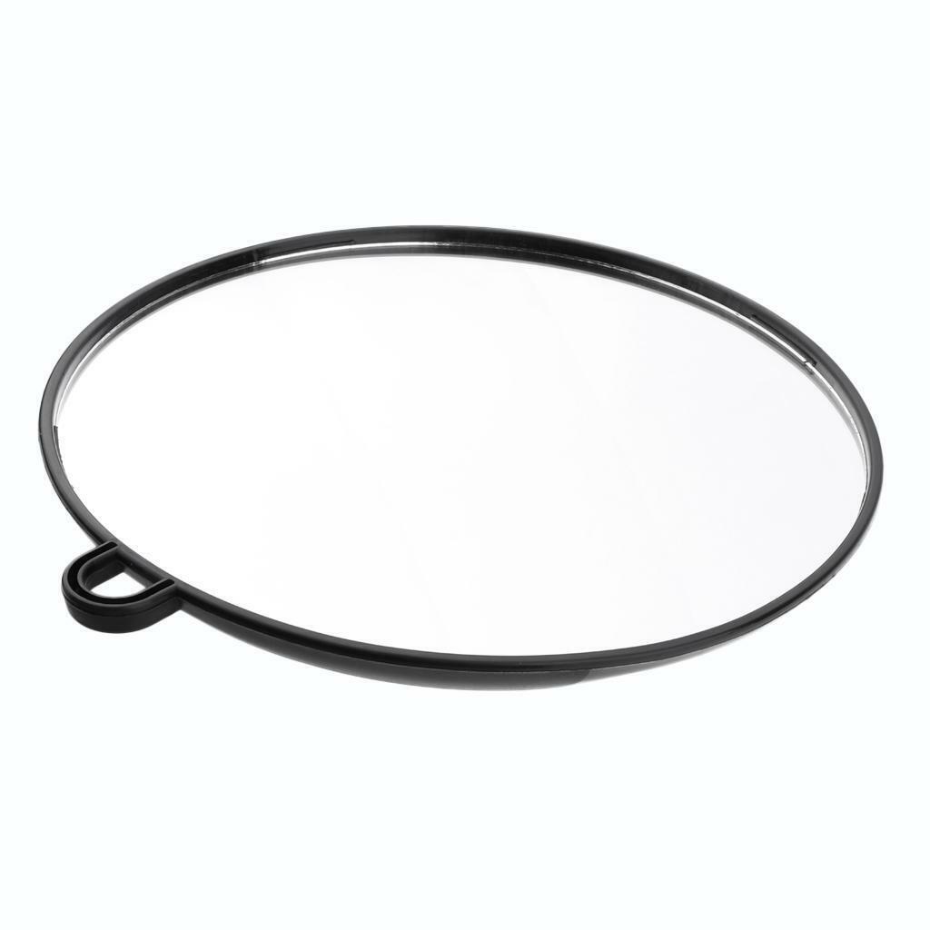 Large Round Makeup Mirror Professional Salon Cosmetics Handheld 27cm Dia