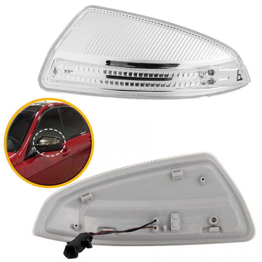 2PCS 56mm*170mm White Plastic Yellow LED Auto Turn Signal Lamp For Mercedes W164