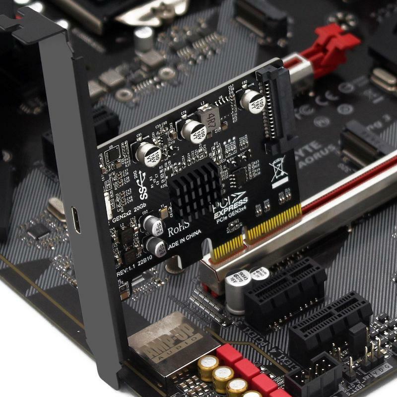 PCIE X 4 to Type-C USB 3.2 Gen 2x2 Expansion Adapter Card 20Gbps ASM3243 Chip
