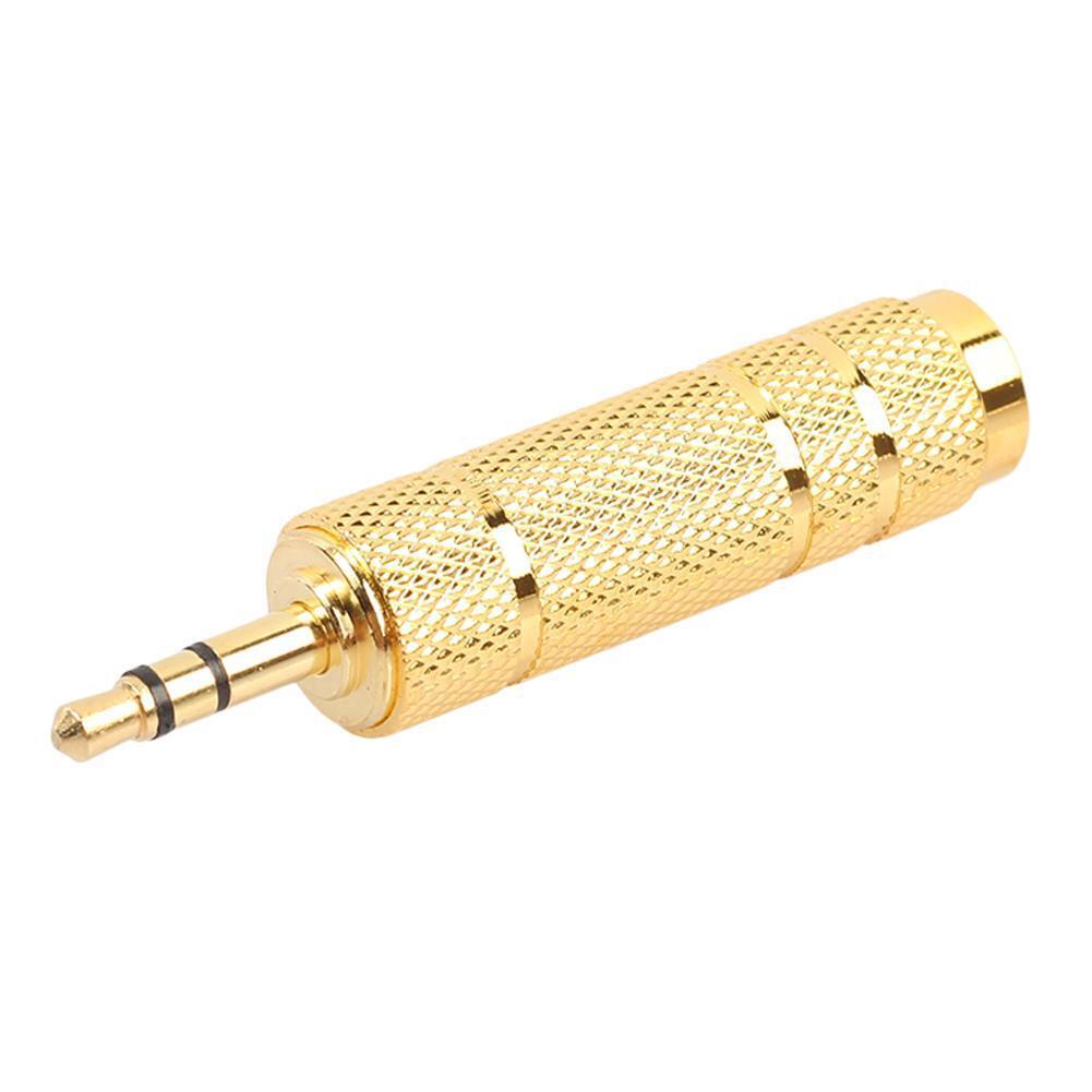 Microphone 6.35 mm Female to 3.5 mm Male Audio Connector Adapter Plug
