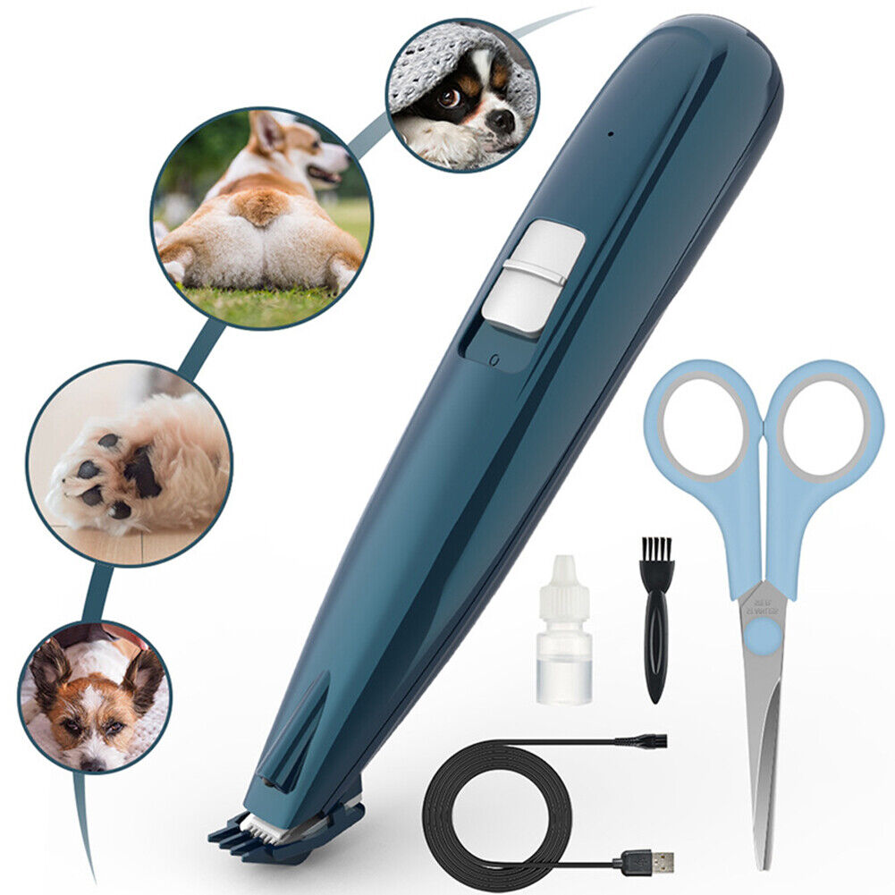 Electric Dog Hair Clippers USB Grooming Haircut Trimmer Shaver Cutter Set