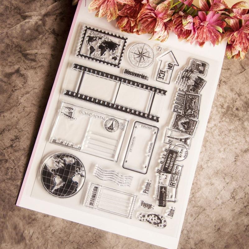 Clear Scrapbooking Stamp Silicone Stamp Stencil for Student Kid DIY Embossing