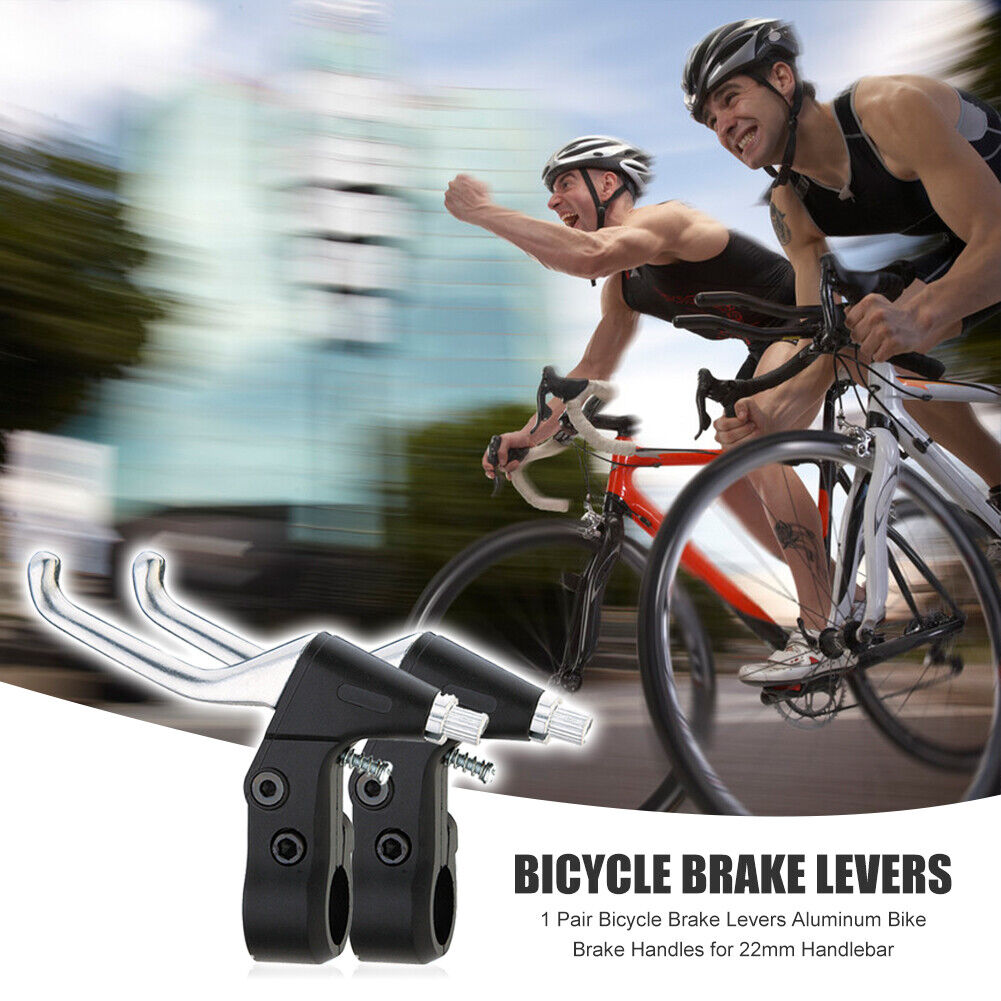 1 Pair Bicycle Brake Levers Aluminum Bike Brake Handles for 22mm Handlebar