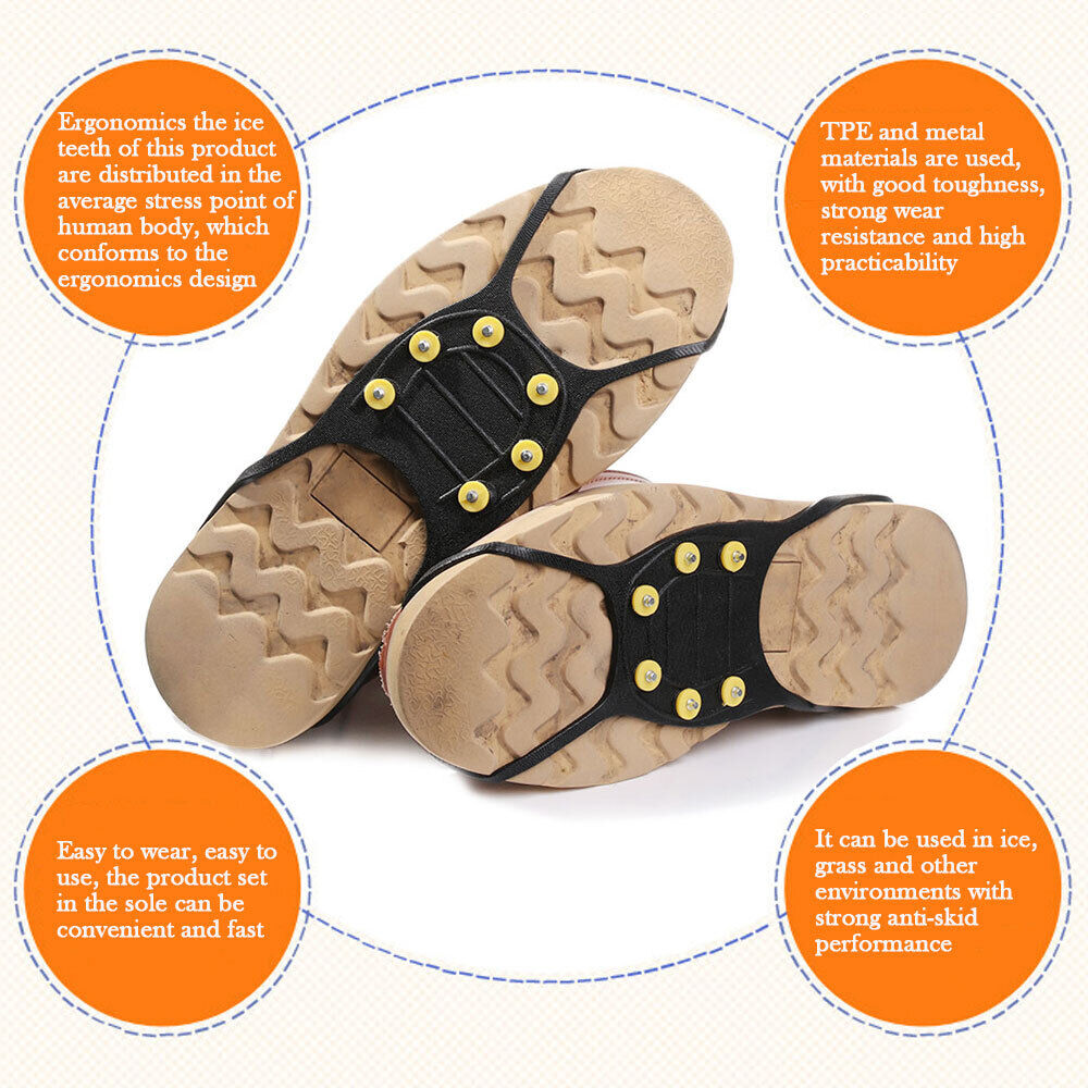 Outdoor Anti Slip Snow Grips Ice Grips Non-Slip Spikes Ice Cleats Crampons