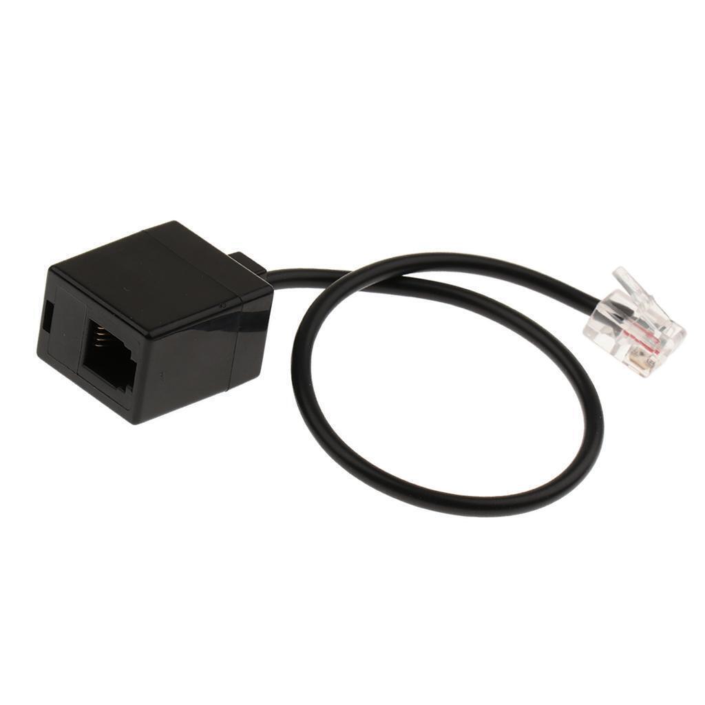 RJ9 4P4C Male Plug To RJ9 Modular Female Connector Handset Adapter