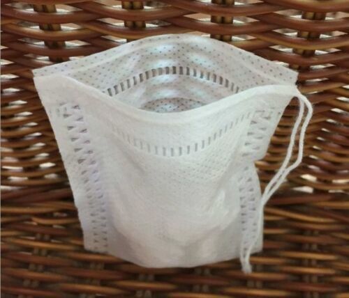 100Pcs Disposable Empty Tea Bags Filter Loose Paper Teabags Herb String Seal