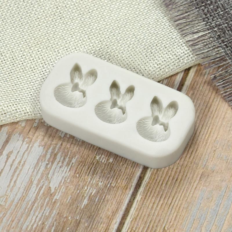 DIY Silicone Candle Moulds Rabbit Head Shaped Silicone Material for Easter