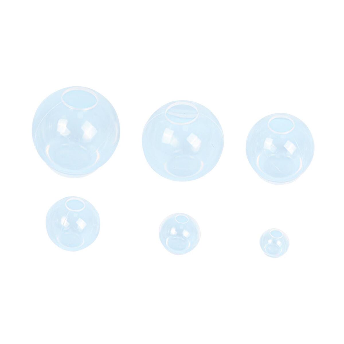 6 Pieces Silicone Ball Mold Decoration Craft Making Art DIY Jewelry Polymer Clay