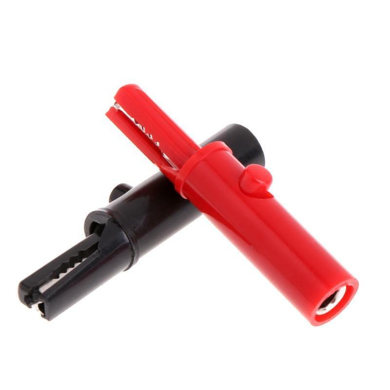 Insulated Safety Multimeter Test Leads Alligator Clips Electrical Mini Test
