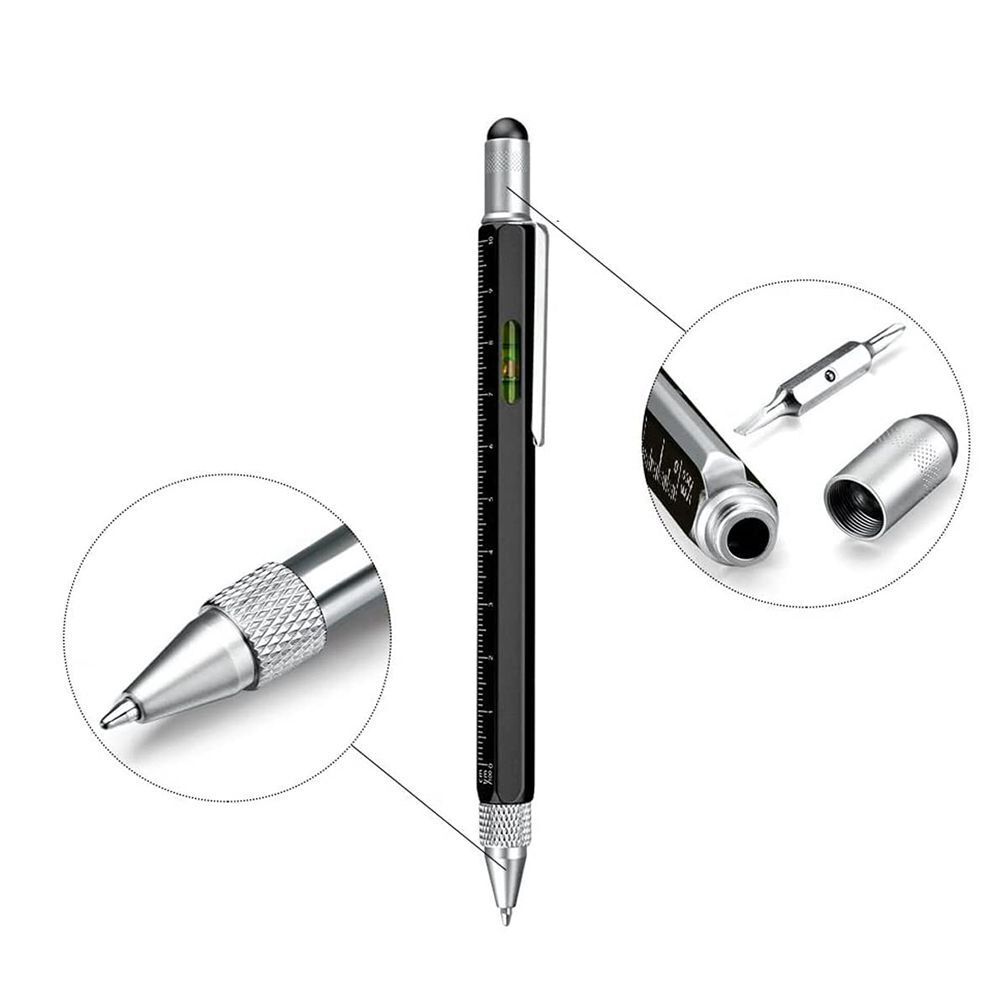 Spirit Level Ballpoint Pen Multi-functional Pen Ruler Gadgets Capacitive Pen