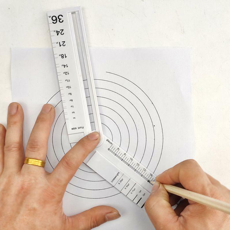 Compass Metal Multifunctional Drawing Circle Tool Ruler Painting Professional
