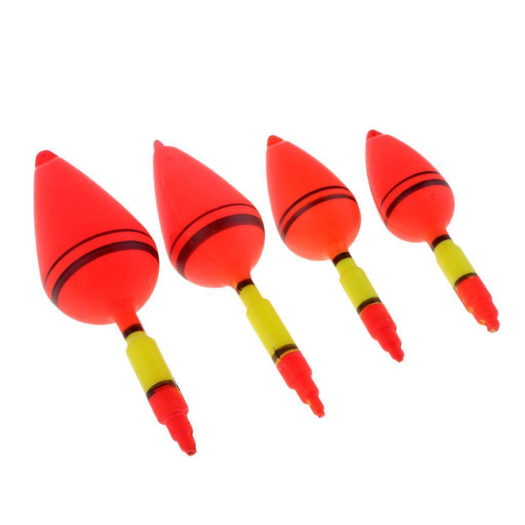 4pcs Luminous Fishing   Stick Vertical Buoy Floating Tube Bobber