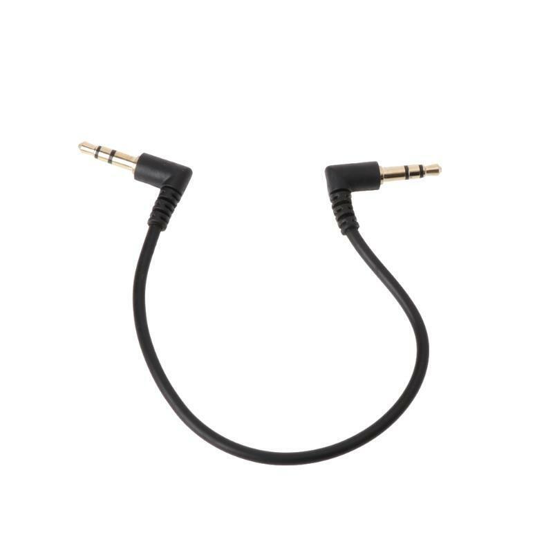 90 Degree Right Angled 3.5mm Jack Male To Male Stereo Audio Cable For Car AUX