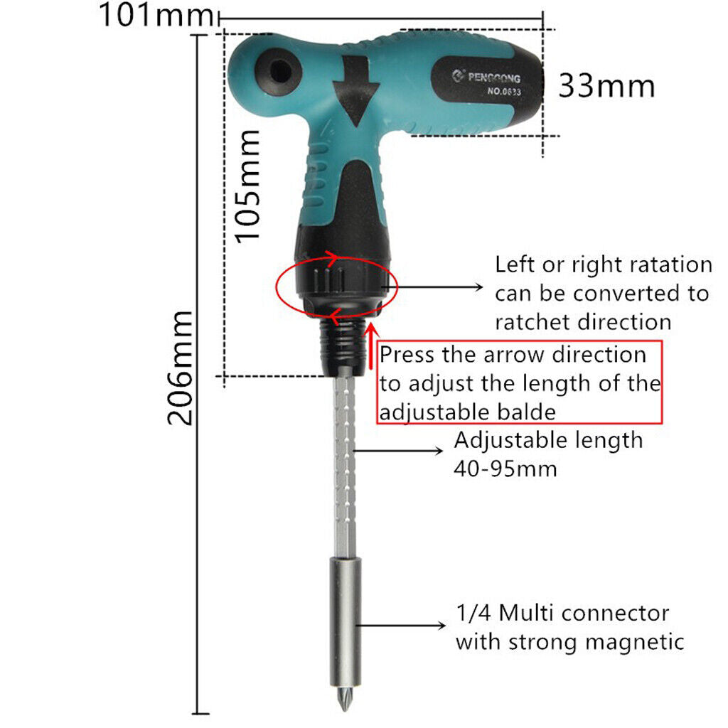17 Pieces Ratchet Screwdriver Set  Type S2  Multifunction  Tool