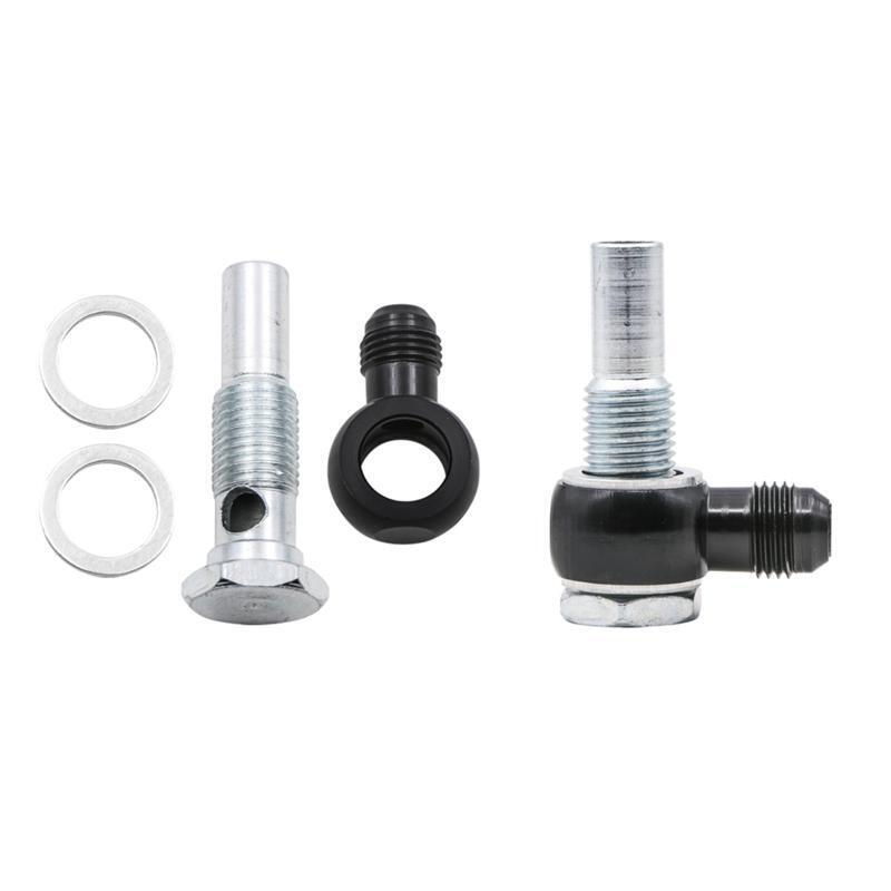 For 6AN x 1/4 NPSM 4L80E GM Turbo Transmission Oil Cooler 90Degree Banjo Fitting