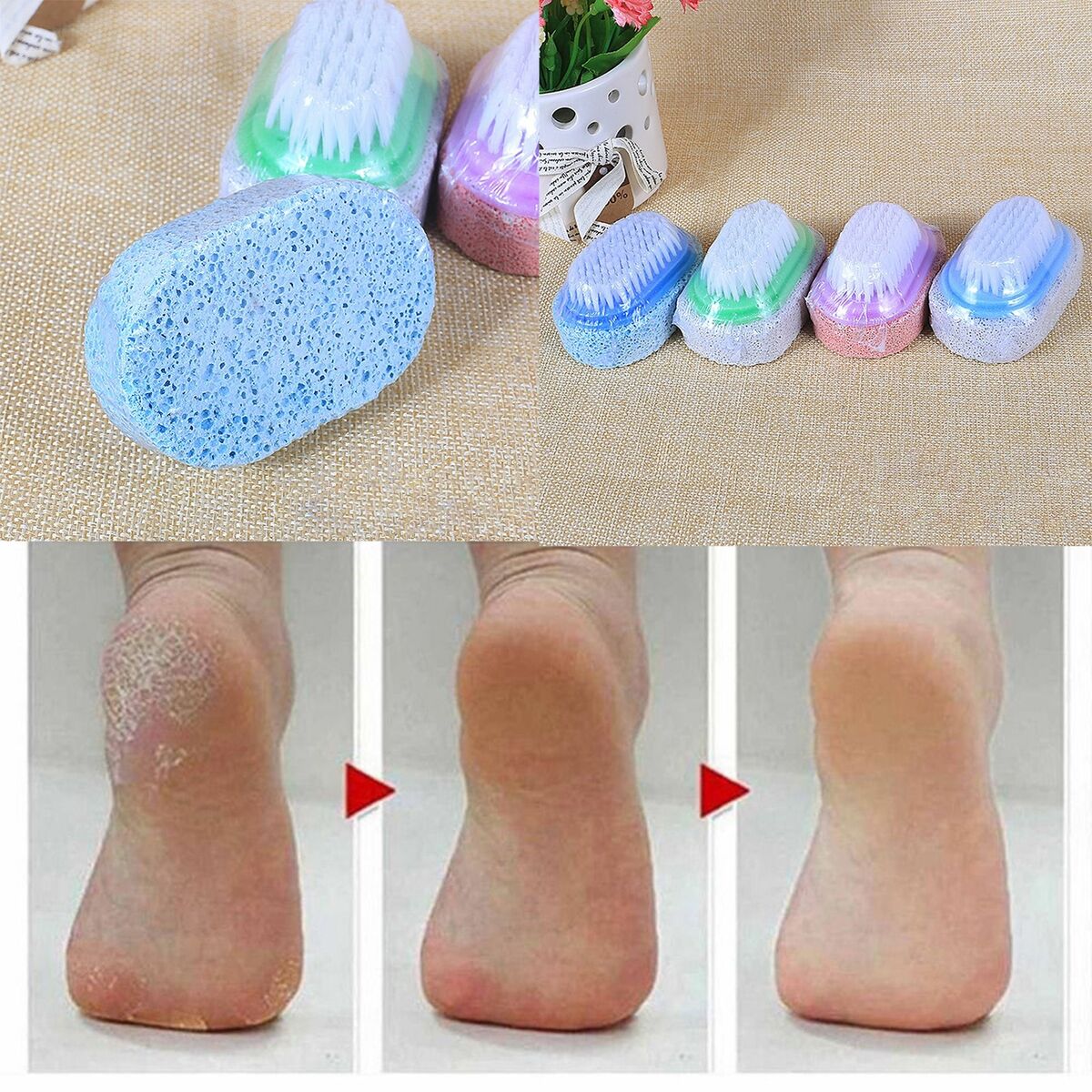 Exfoliating Dead Skin Remover Two Sided Brush Pumice Stone Foot Pumice Stone