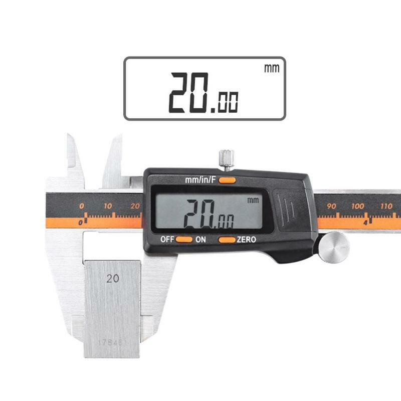 Electronic Digital Caliper Inch/Metric/Fractions 0-6 Inch/150 mm Stainless Steel