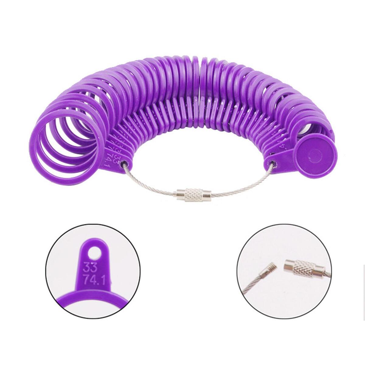 Ring Sizer Measure Tool Ring Gauges Finger Sizer Reusable for Wedding Rings
