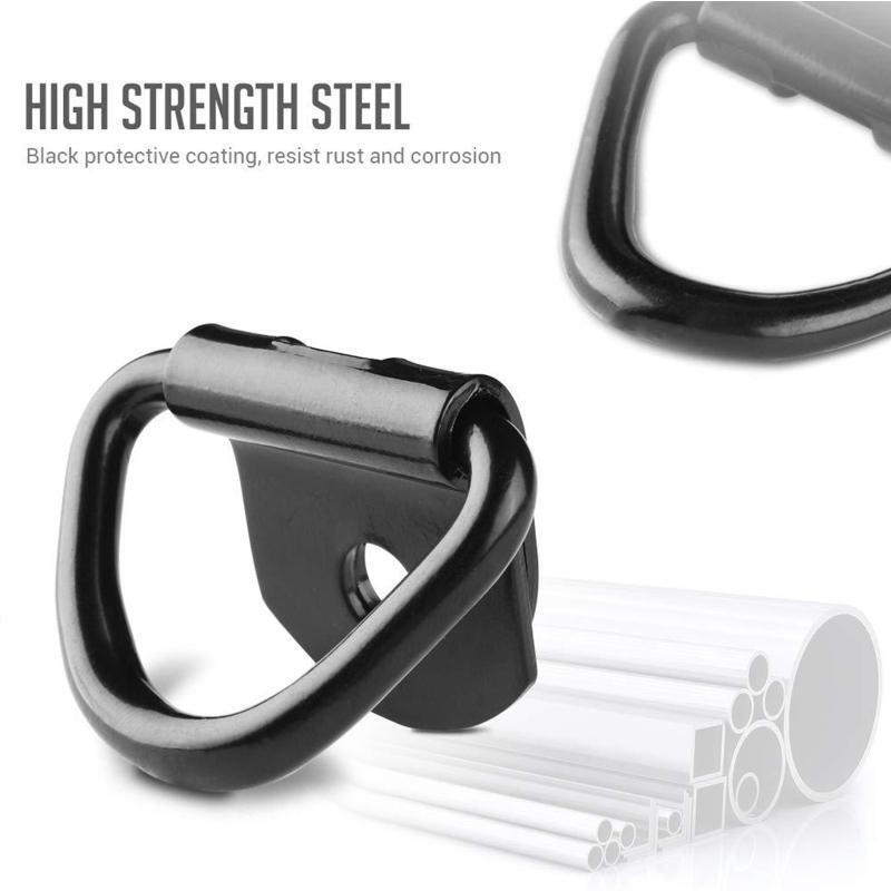 20Pcs Cargo Tie Down D Shape Pull Hook Durable Metal Anchor Ring for BoatTrailer