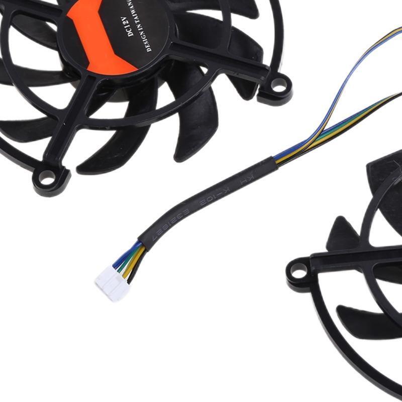 2Pcs VGA Graphics Card Cooling Fan 4Pin 12V for Colorful GTX 2060 SUPER GTX1660