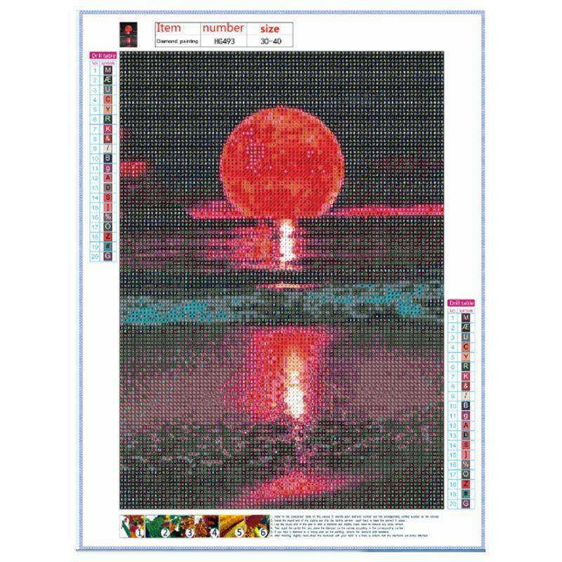 4 Pack Night Moon 5D DIY Diamond Painting Kits Full Drill Rhinestone Embroidery