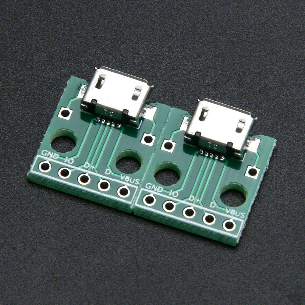 10pcs MICRO USB to DIP Adapter 5pin female connector B type pcb converter
