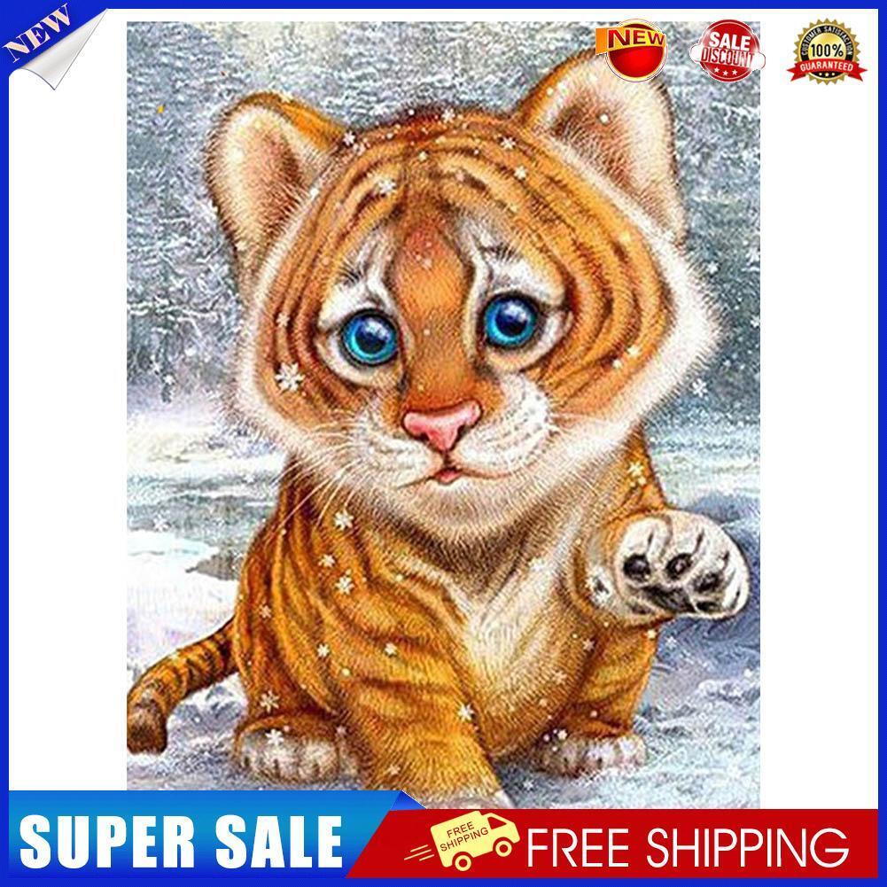 Little Tiger 5D Diamond Painting Embroidery DIY Cross Stitch Home Decor