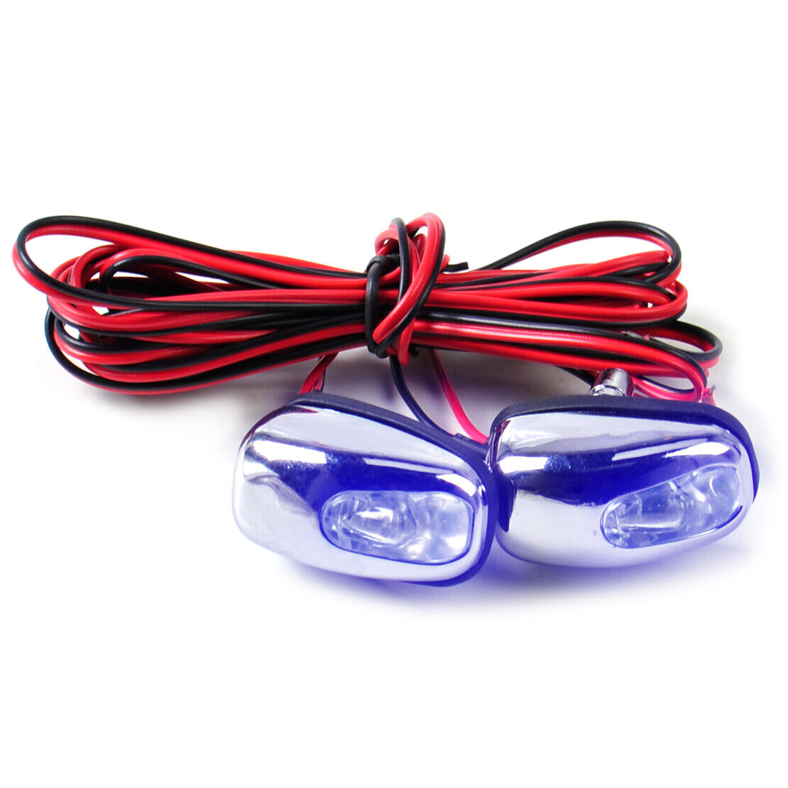 2x Blue Light Universal Windshield Washer Wiper Jet Water Spray Nozzle Spout Li