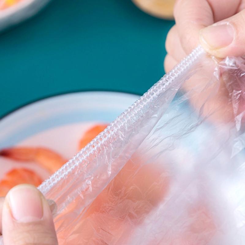 100 Pcs Elastic Fresh Keeping Bags Seal Caps for Outdoor Picnic Food Storage
