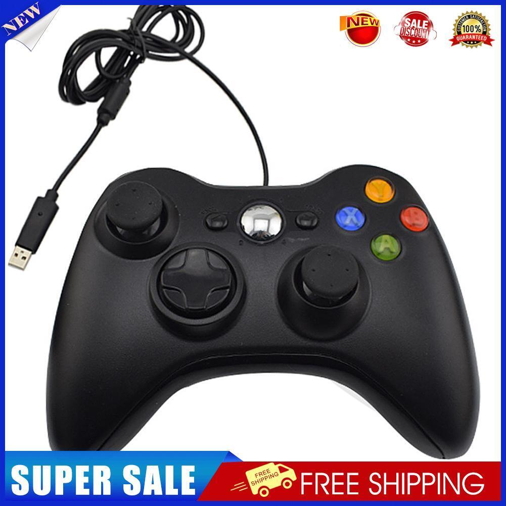 Data Frog USB Wired PC Gamepad Game Handle Joystick for Windows(Black)