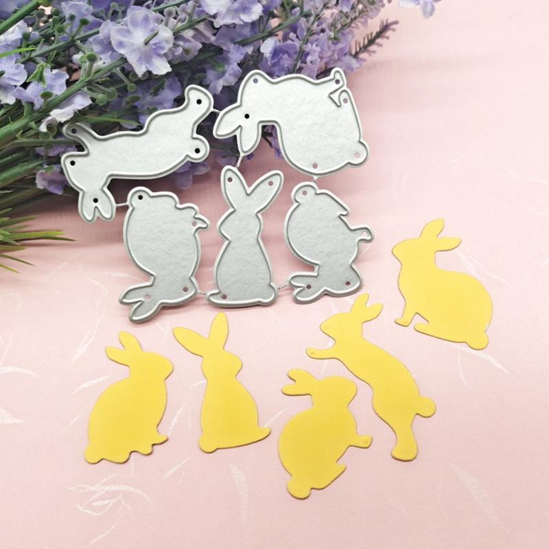Easter Rabbits Metal Cutting Dies Stencil DIY Scrapbooking Album Paper Card Mold