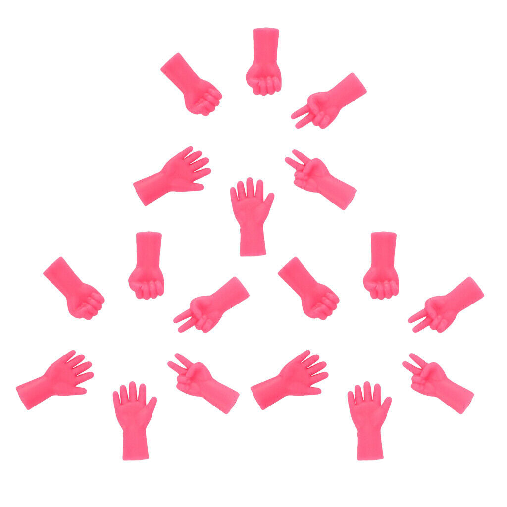 18 Pcs Knitting Needles Point Stoppers Tip Cover Rock-Scissor-Paper Rose Red