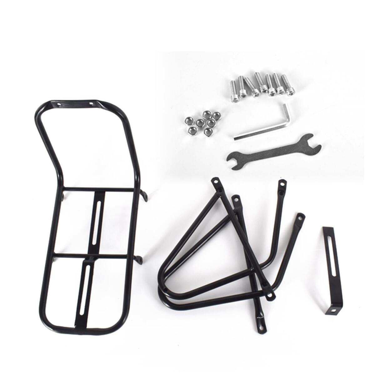 Bike Front Rack Bicycle Carrier Cycling Bracket Cargo Rack Black for Biking