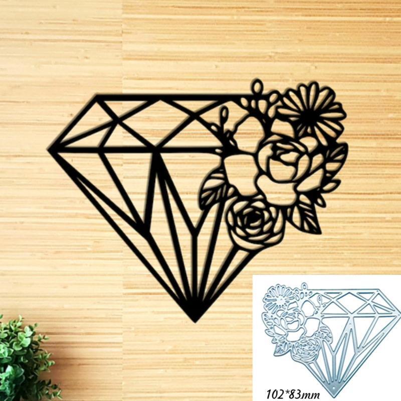 Rose Diamond Metal Cutting Dies Stencil DIY Scrapbook Album Paper Card Template