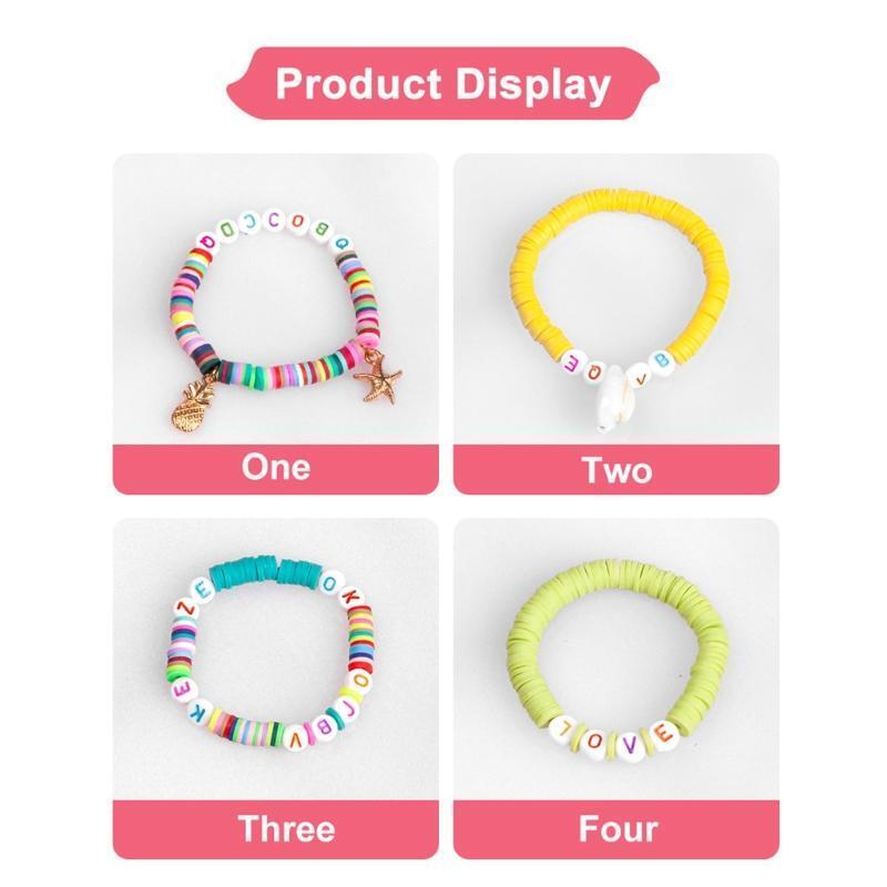 15 Grid Combination Set PU Tube Soft Pottery Tassel Bracelet Earring Female Mix