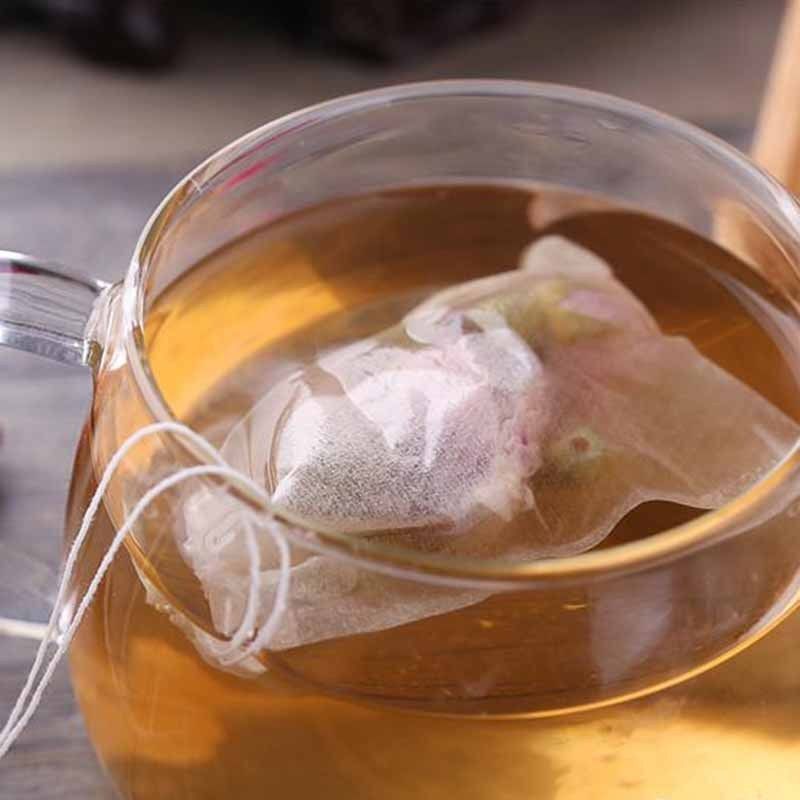 100Pcs Muslin Cotton Drawstring Reusable Spices Herbs Food Filter Bags 8X10cm