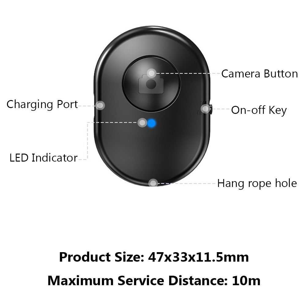 Camera Controller Shutter Release Wireless Bluetooth Self-Timer For IOS Android
