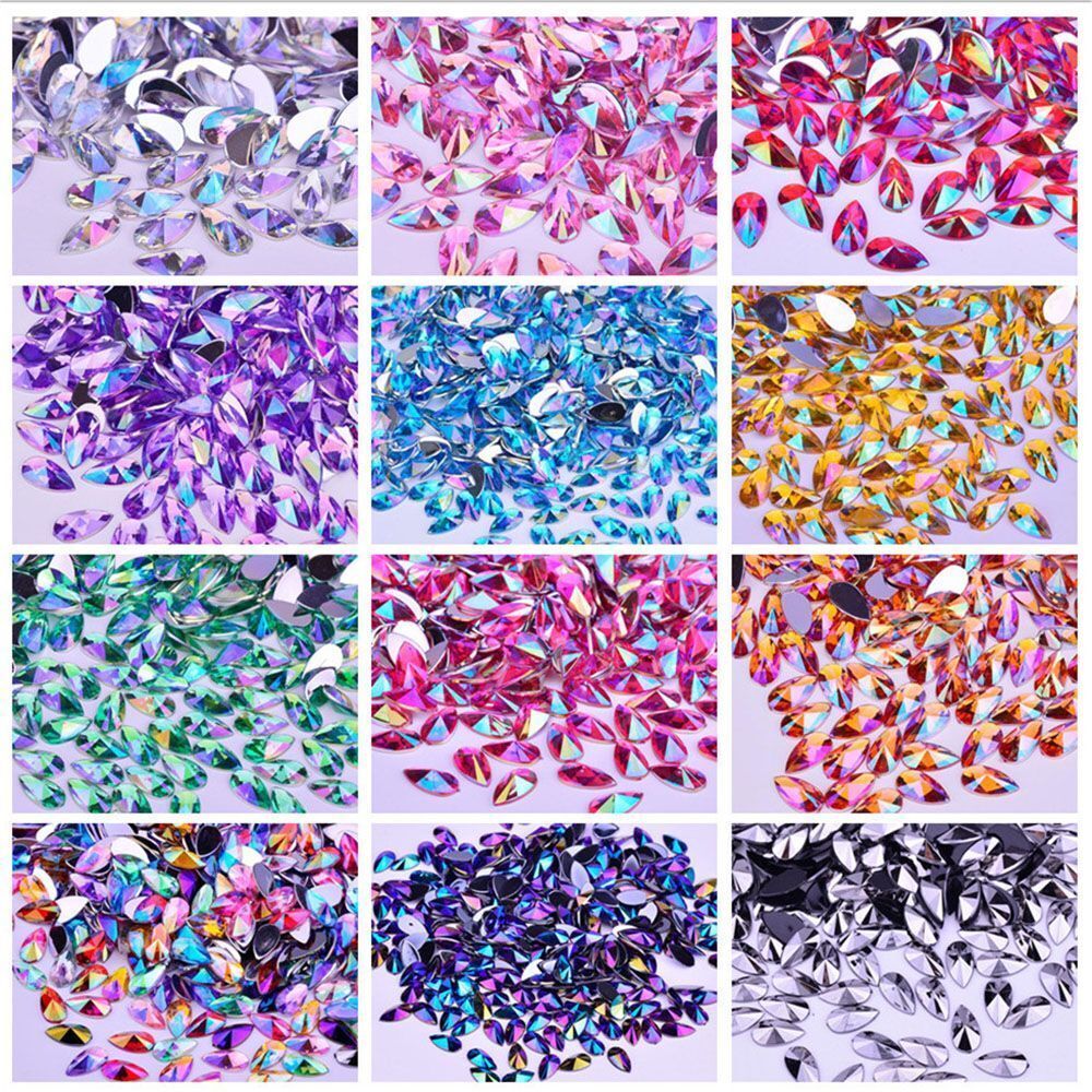 Face Body Adornment Horse Eye AB Rhinestone Crystal Gems Nail Decorations