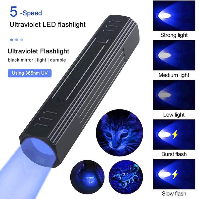 UV Black Light Flashlight Detector for Dog Pet Urine Stains Bed Bug Professional