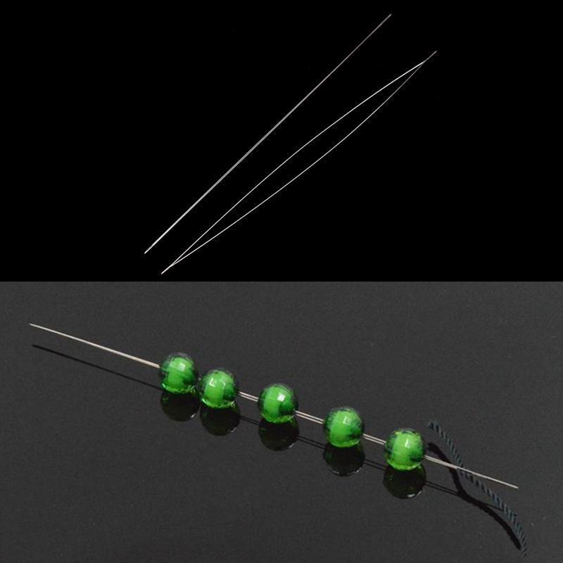 10 Pcs Big Eye Curved Beading Threading Needle DIY Bracelet Jewelry String 7.5cm